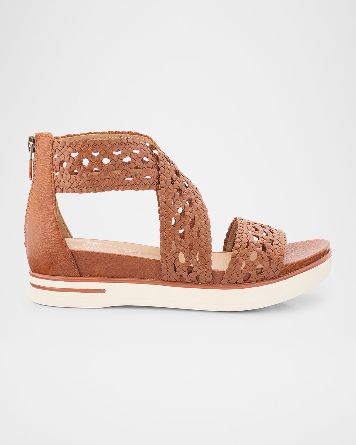 Sporty Woven Crisscross Wedge Sandals