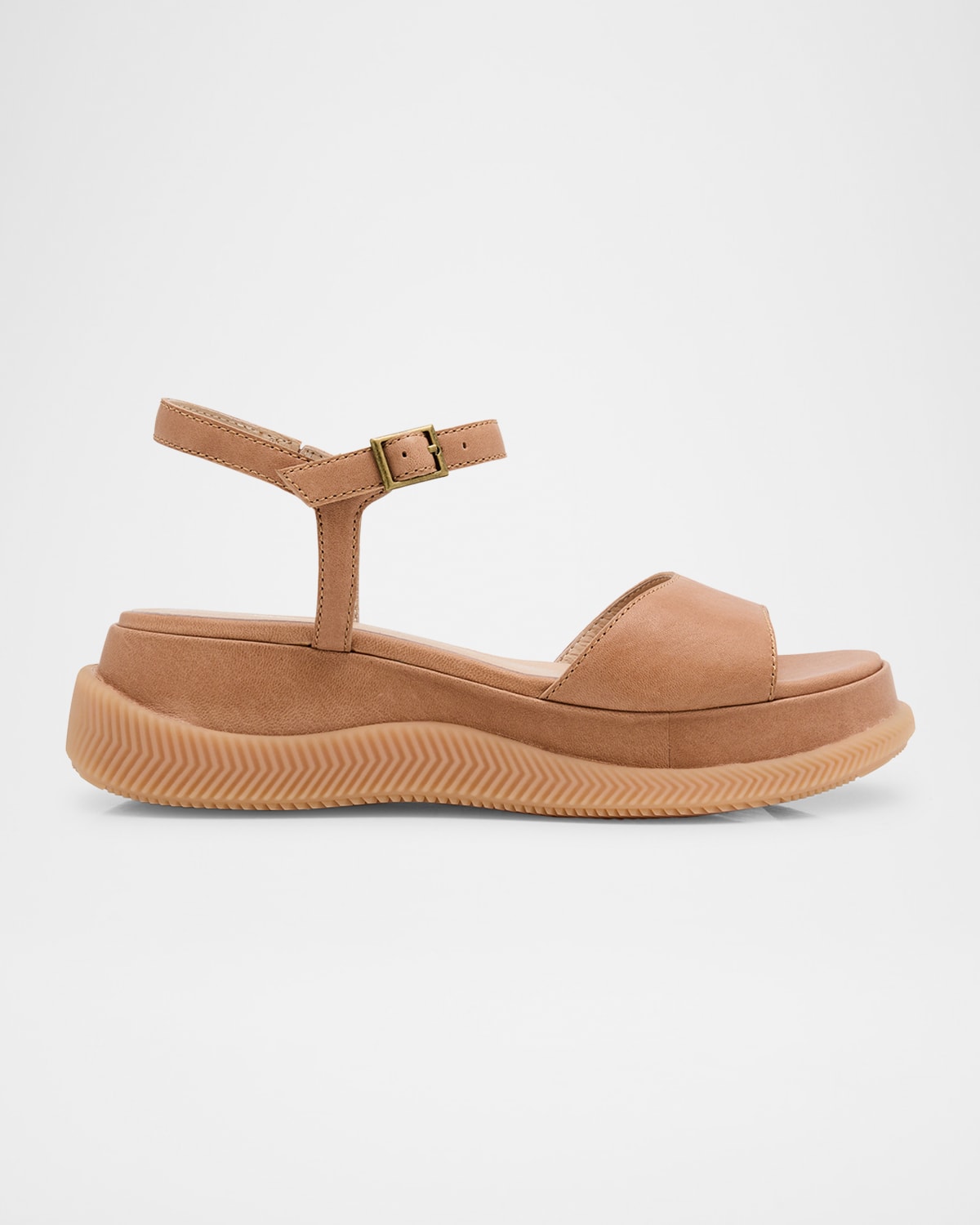 Ario Sporty Leather Wedge Sandals