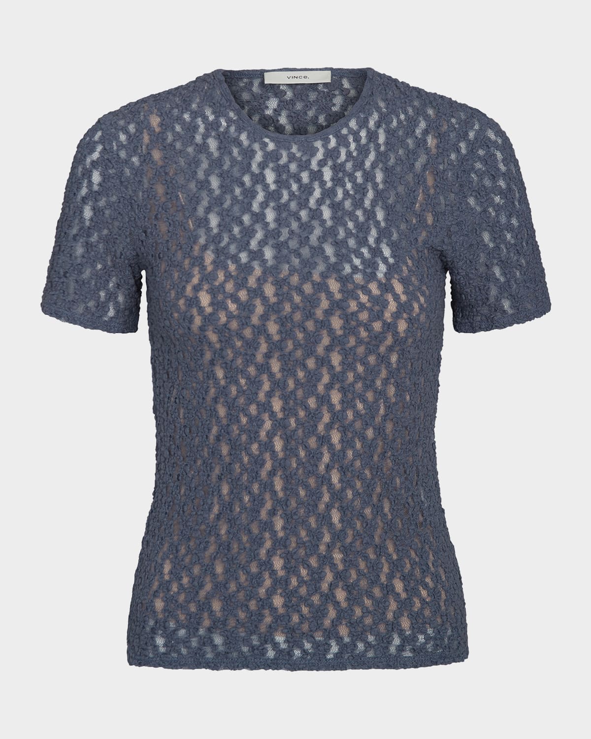 Vince Short-sleeve Floral Smocked Top In Mauve Thistle