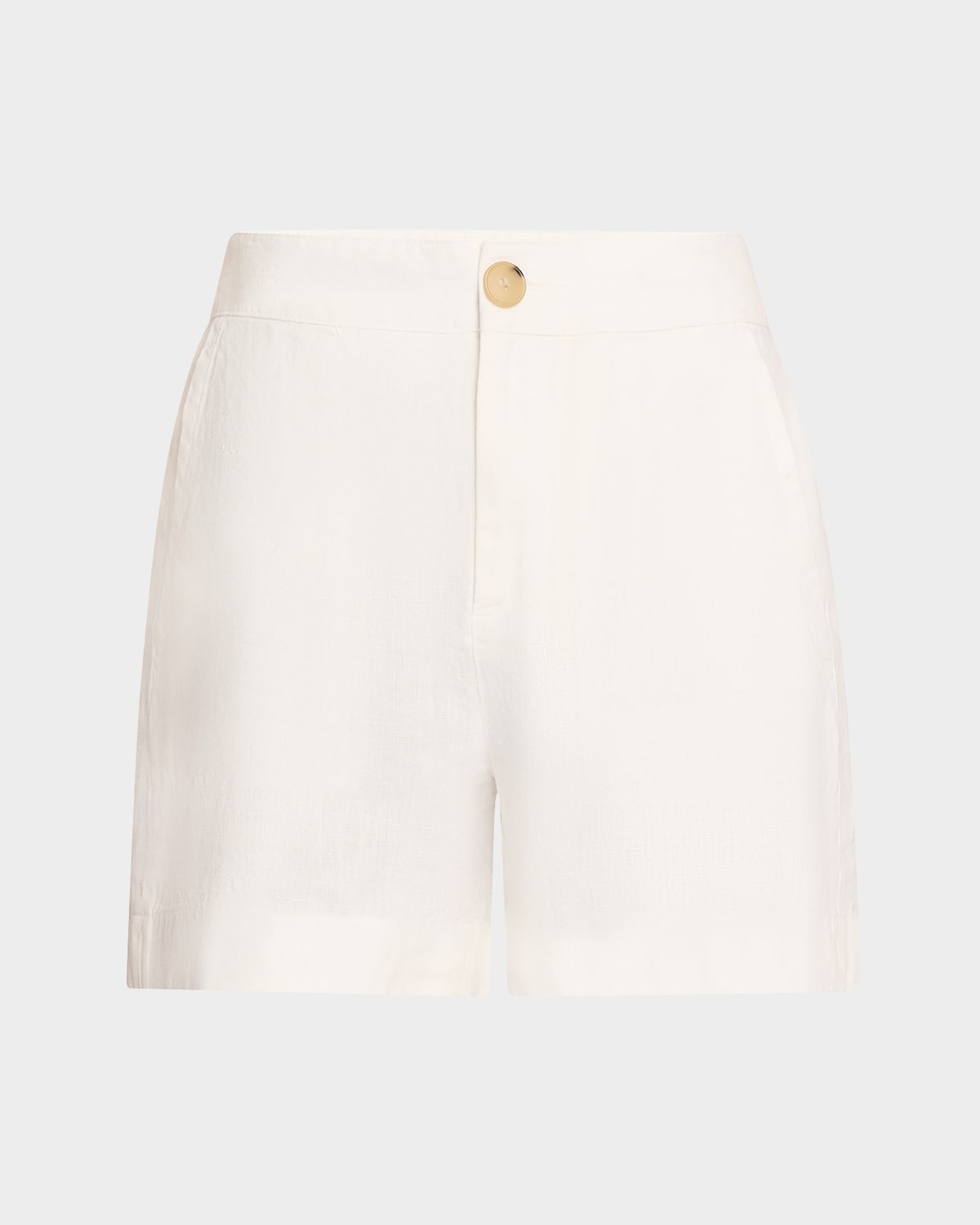 Vince Mid-rise Hemp Shorts In White