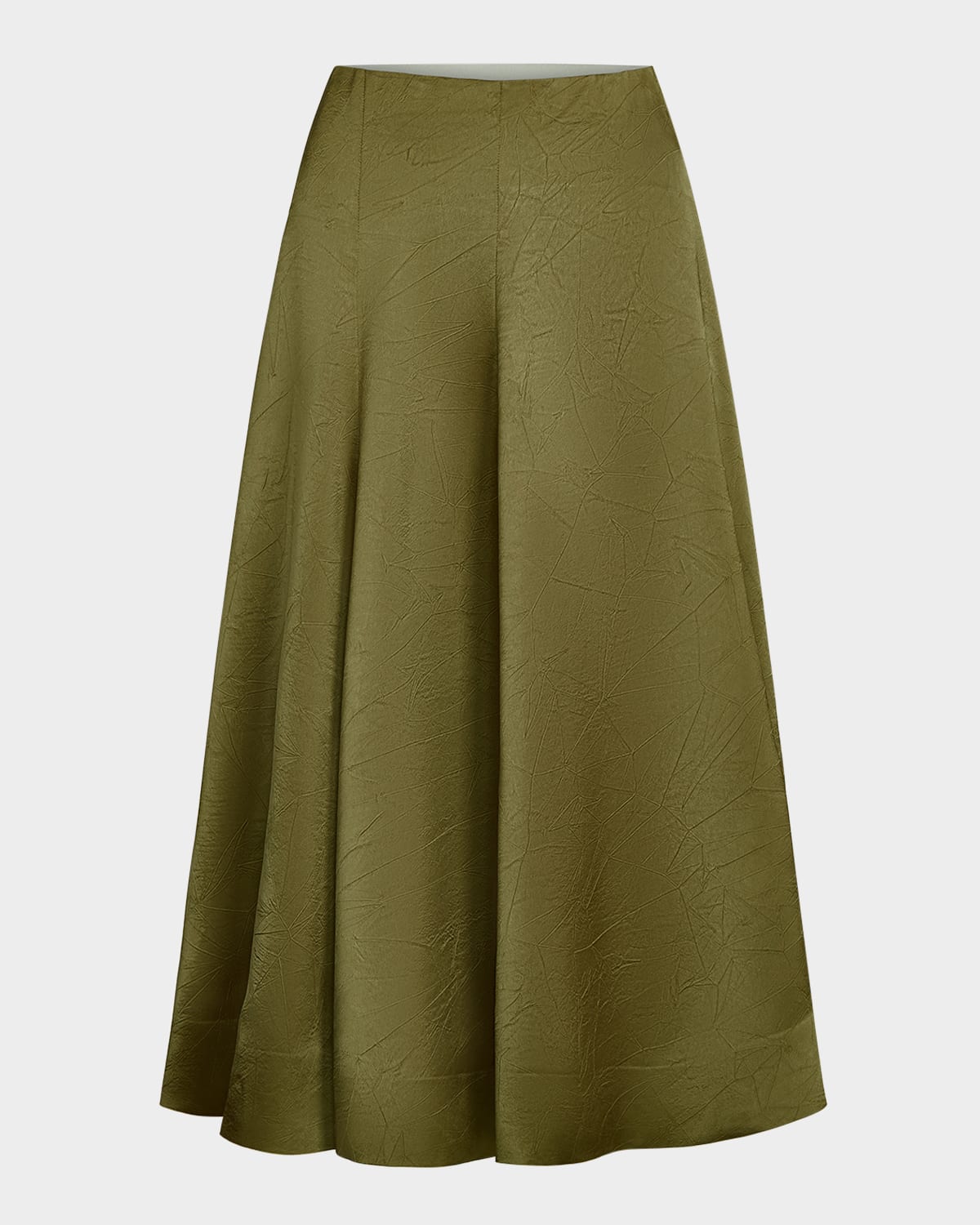 VINCE DRAPED SATIN SKIRT