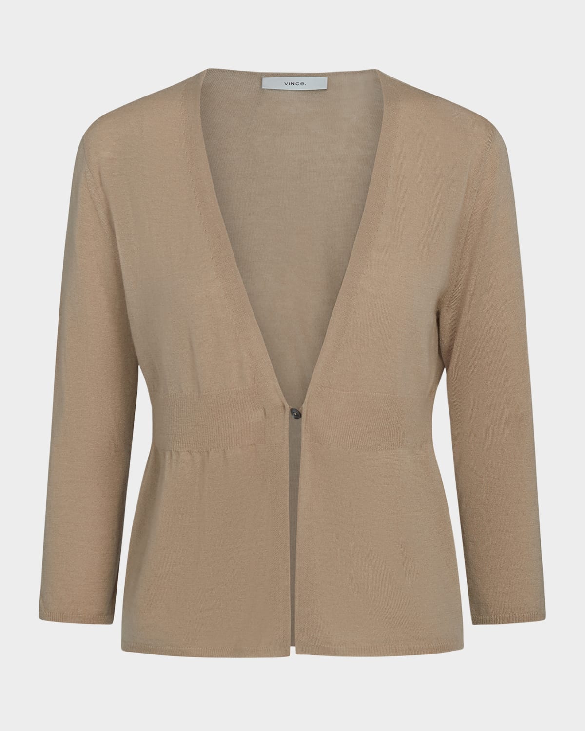 Vince Single-button Wool-cashmere Cardigan In Mojave