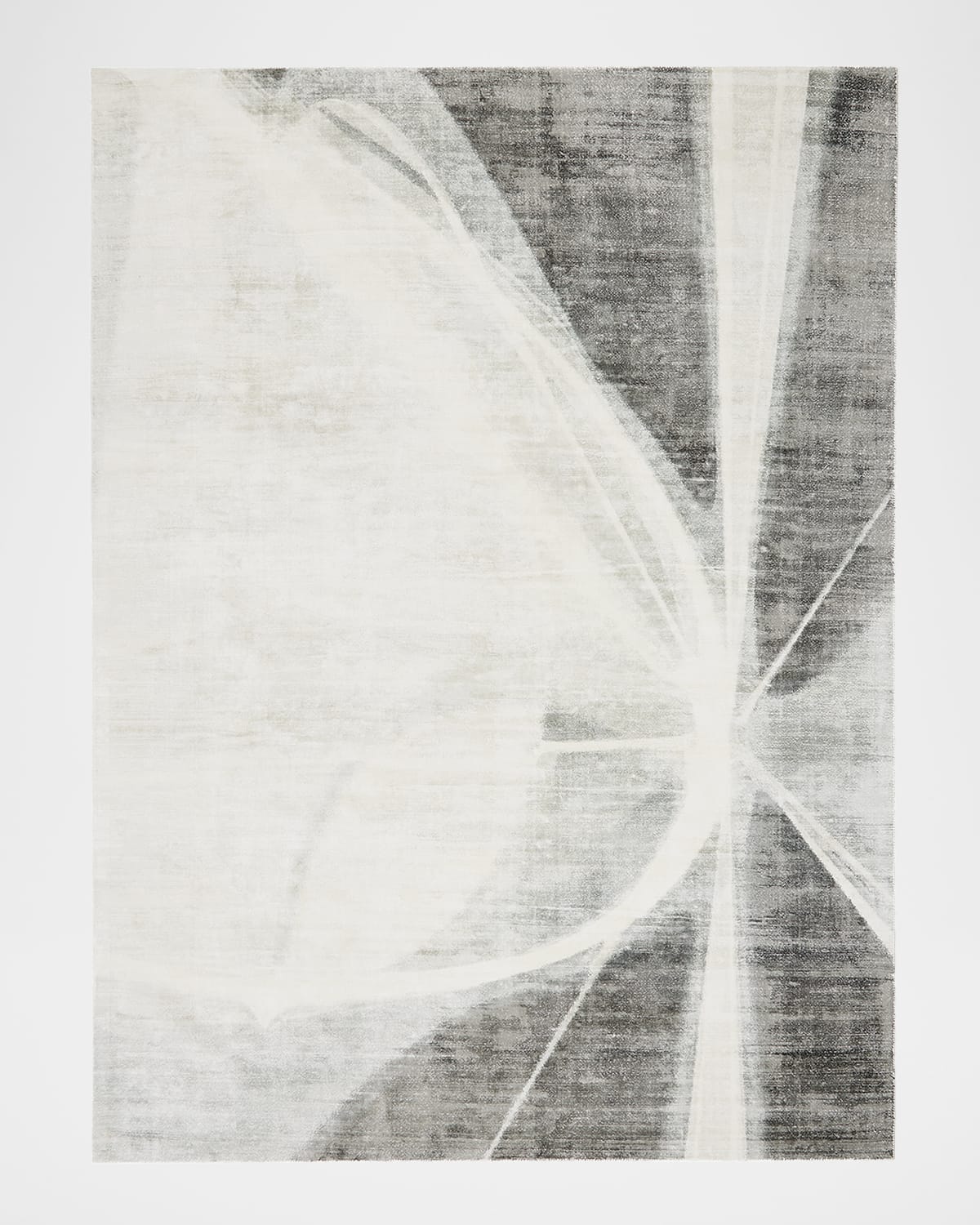 Global Views Refraction Hand-loomed Rug, 8' X 10' In Grey, Black