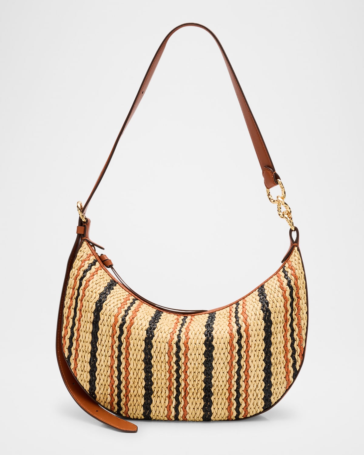 Ulla Johnson Twyla Small Striped Hobo Bag In Desert Stripe