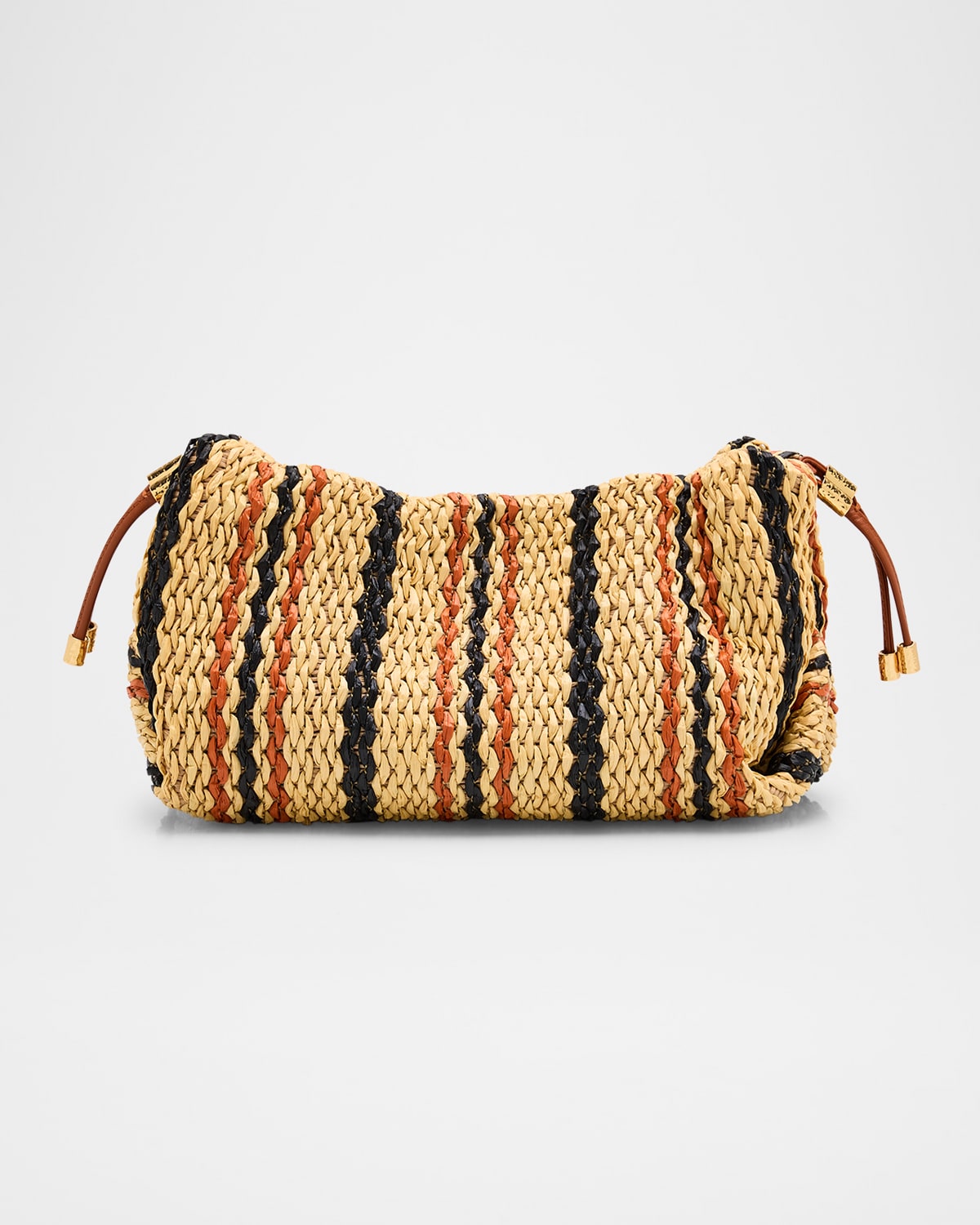 Shop Ulla Johnson Remy Mini Soft Clutch Bag In Desert Stripe