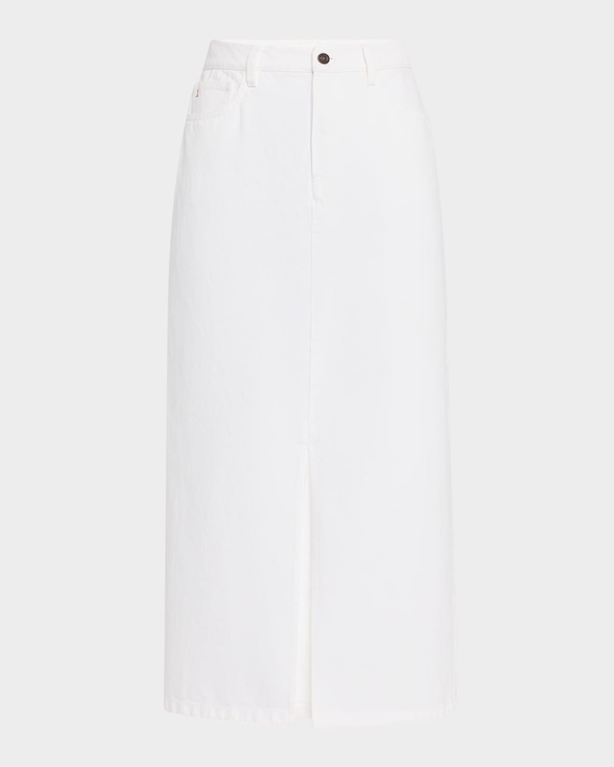 LAFAYETTE 148 FRONT-SLIT COTTON MIDI SKIRT 