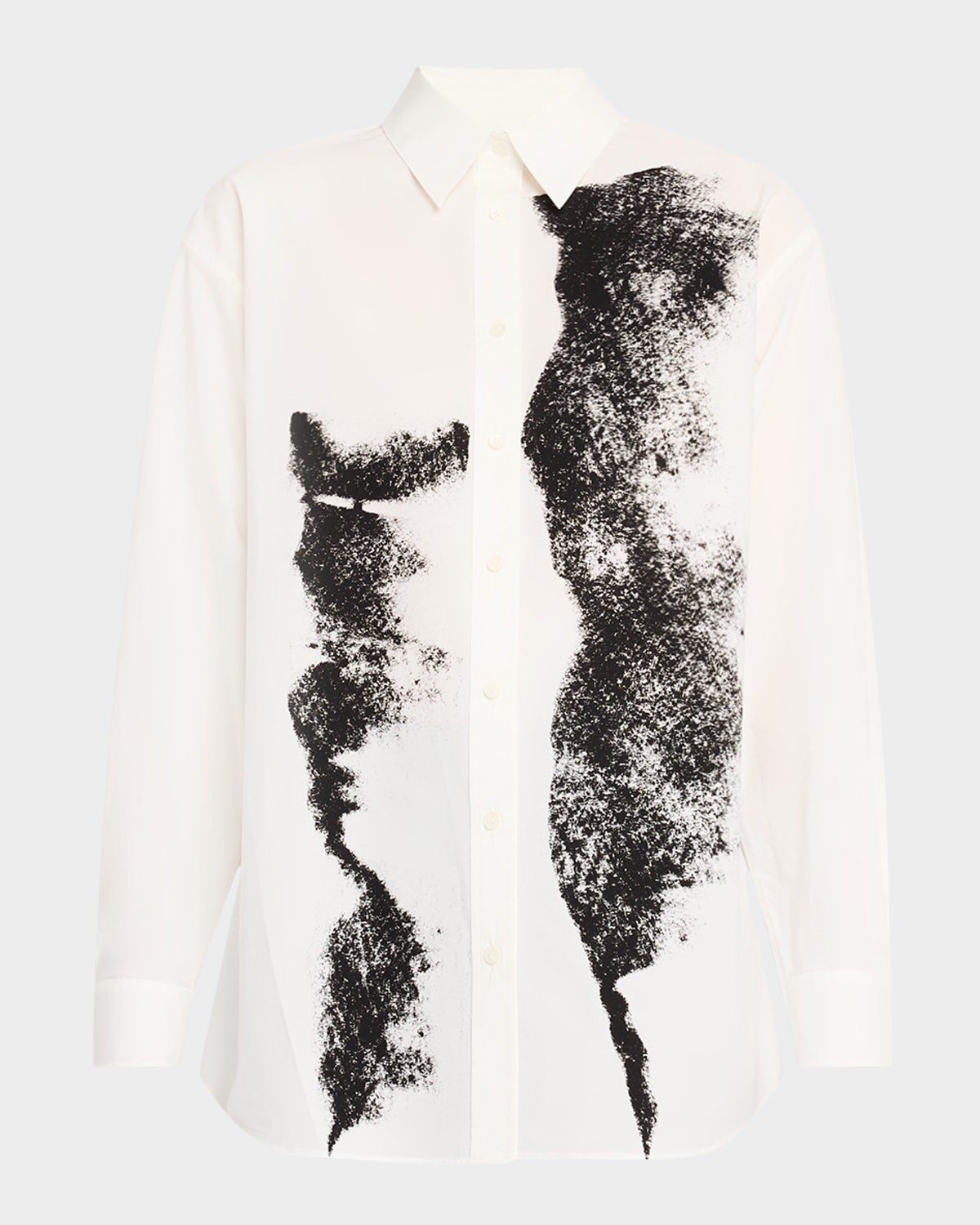 Oversized Abstract-Print Boyfriend Shirt