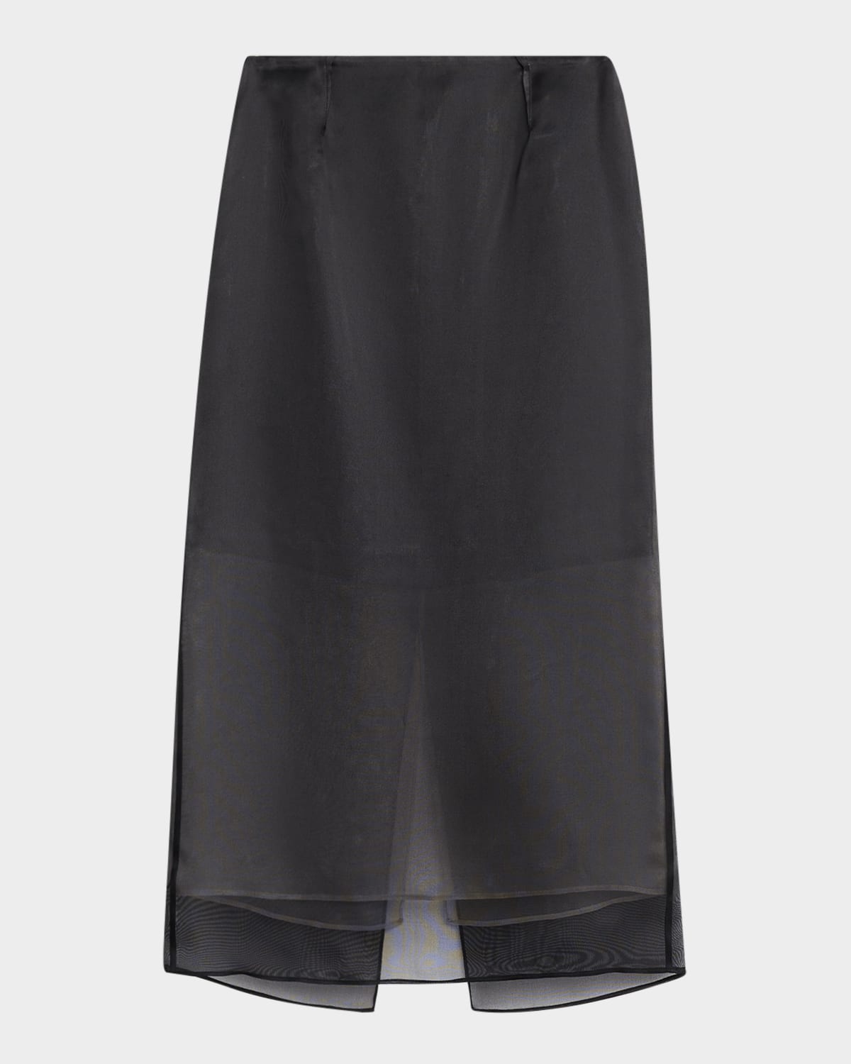 Layered Silk Organza Midi Skirt