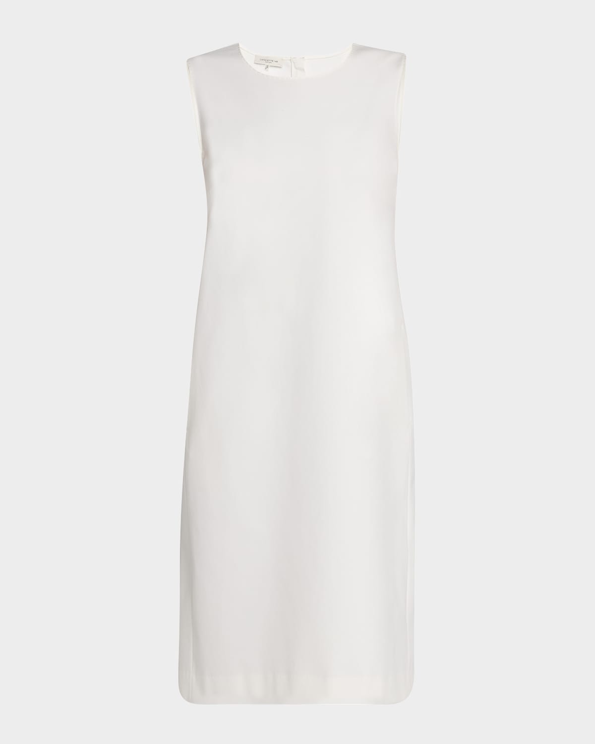 Lafayette 148 Sleeveless Cotton-blend Shift Dress In Sea Salt