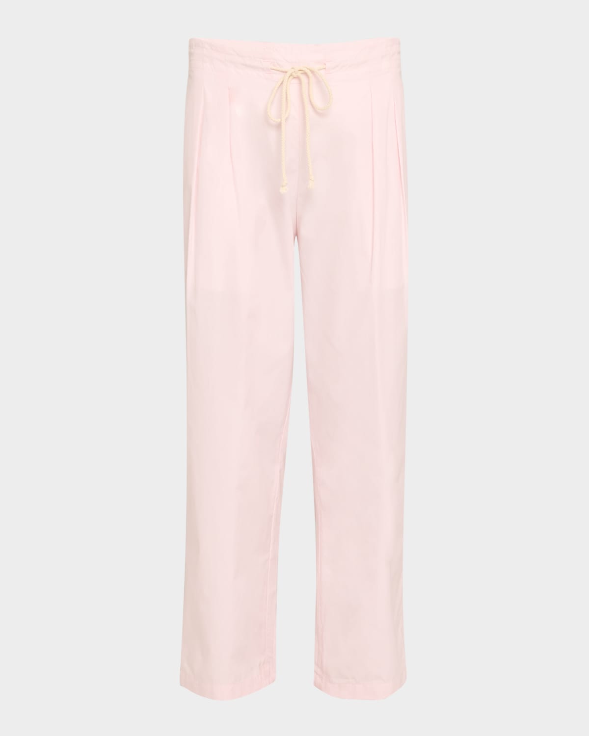 Cosy Pleated Straight-Leg Drawstring Pants