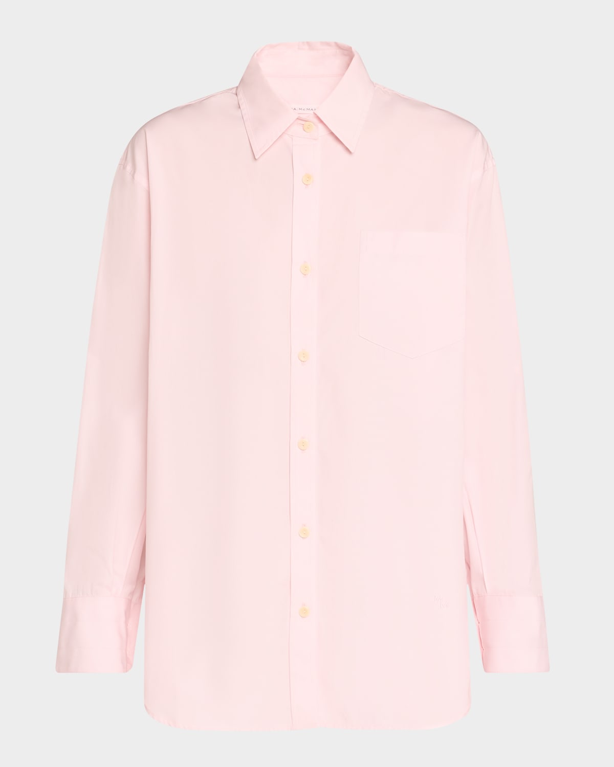 Oversized Button-Down Tunic Shirt