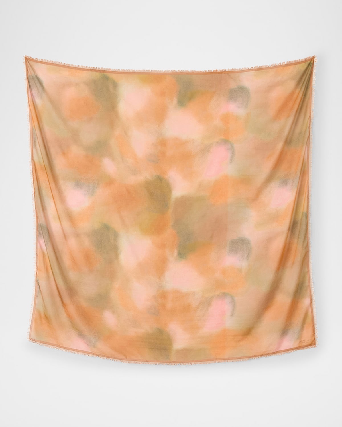 Mottled Square Cotton-Silk Scarf