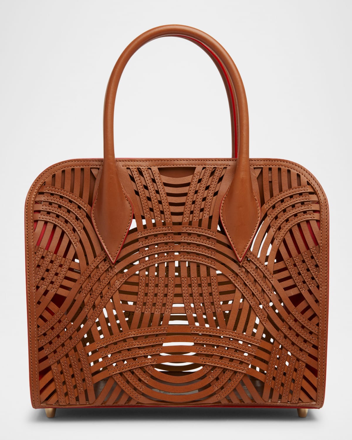Eloise Medium Top-Handle Bag in Woven Leather