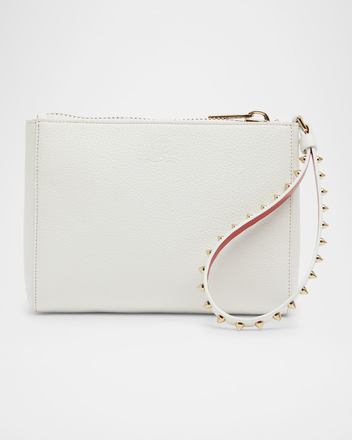 Christian Louboutin Cabata Mini Pouch Wristlet In Leather