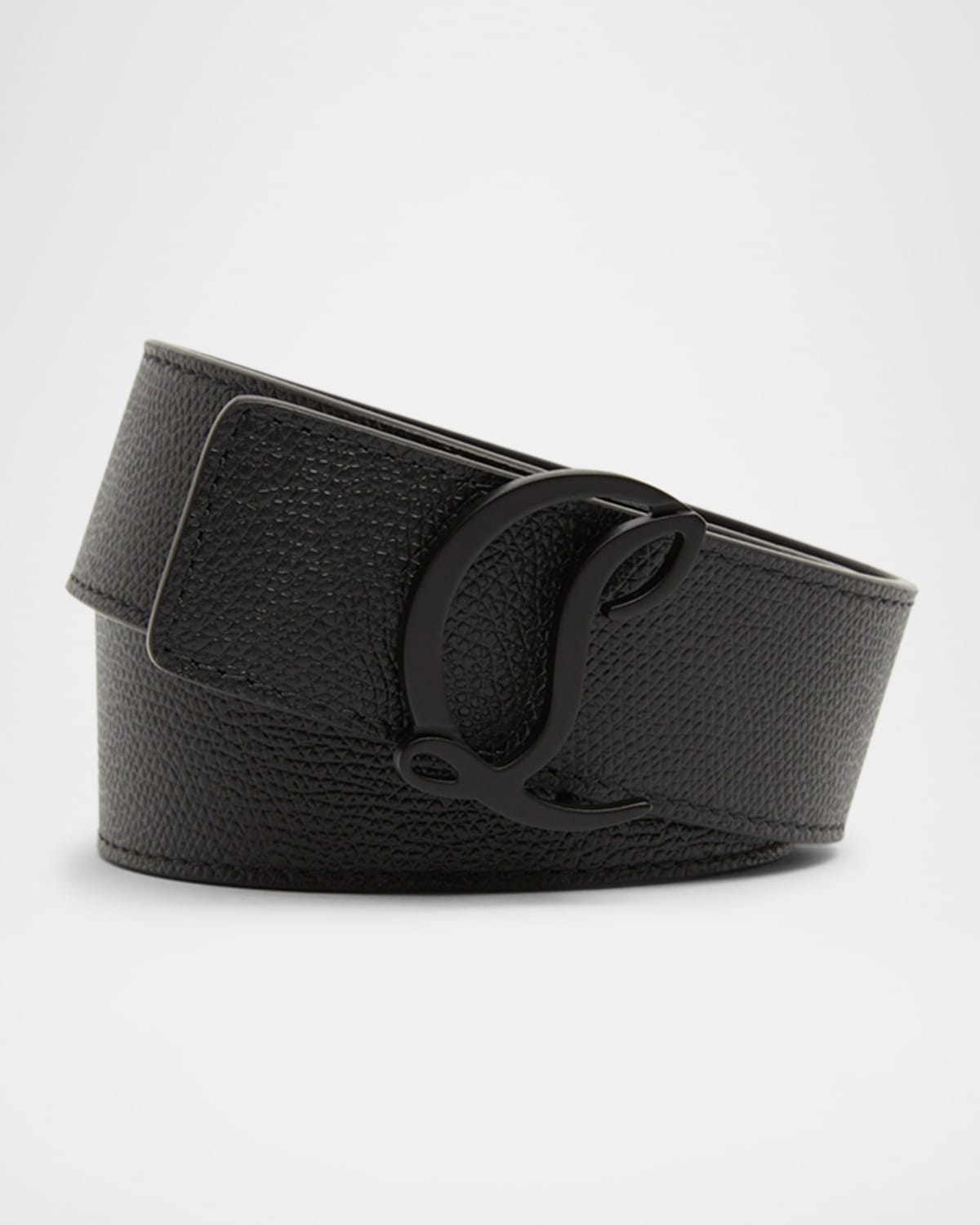 Christian Louboutin Men's Mooncrest-buckle Reversible Leather Belt