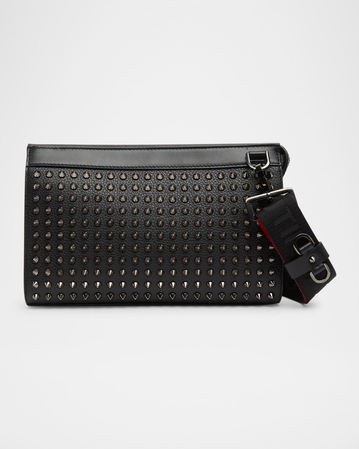 Christian Louboutin Men's Funky Leather Empire Spikes Crossbody Bag