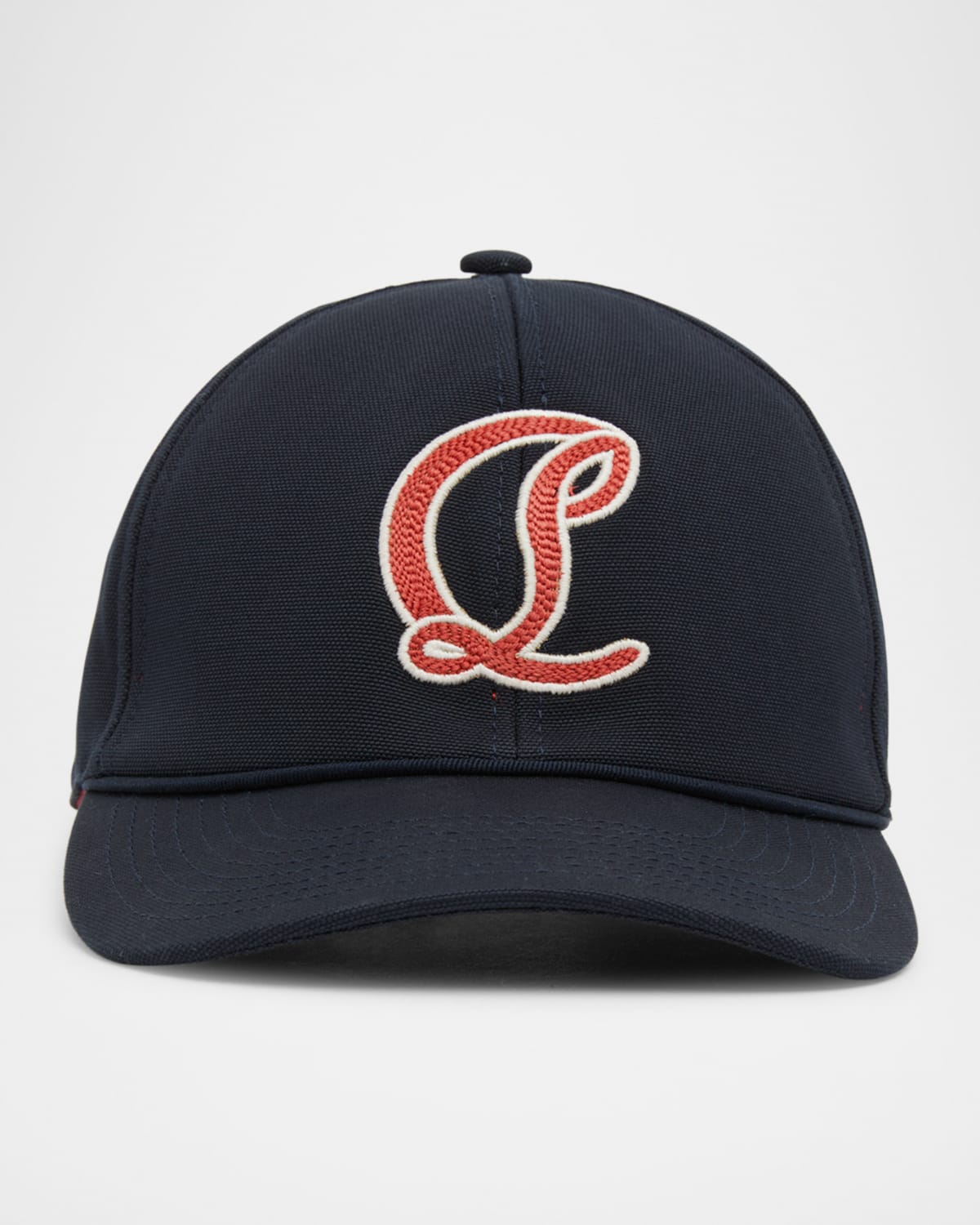 Christian Louboutin Mooncrest Ivy Embroidered Monogram Canvas Baseball Cap