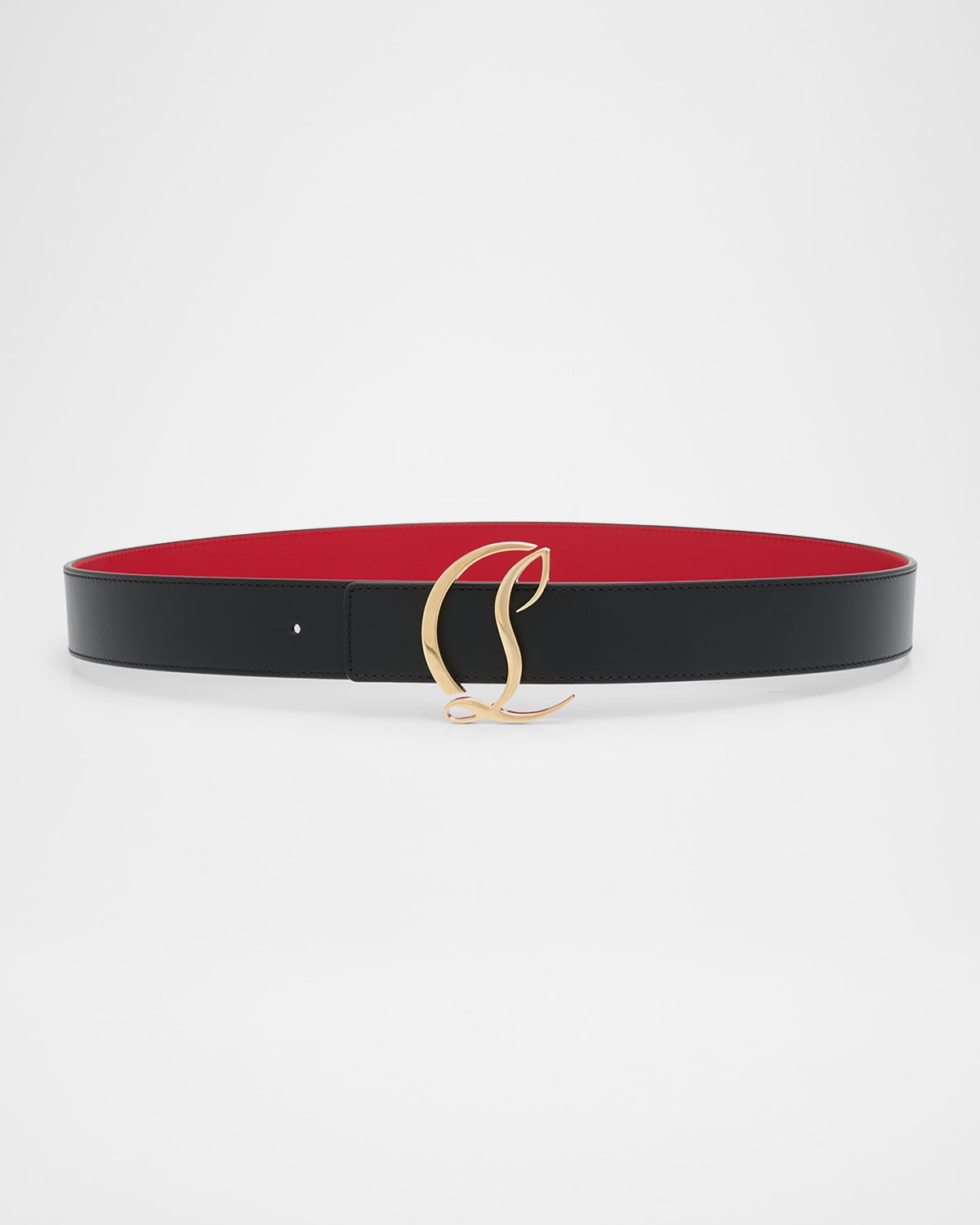 Christian Louboutin Cl Logo Leather Belt