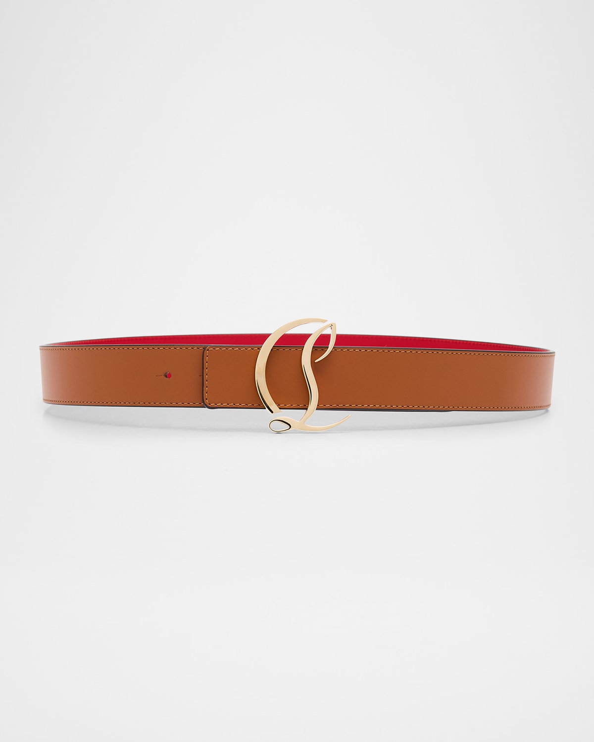 Christian Louboutin Cl Logo Leather Belt