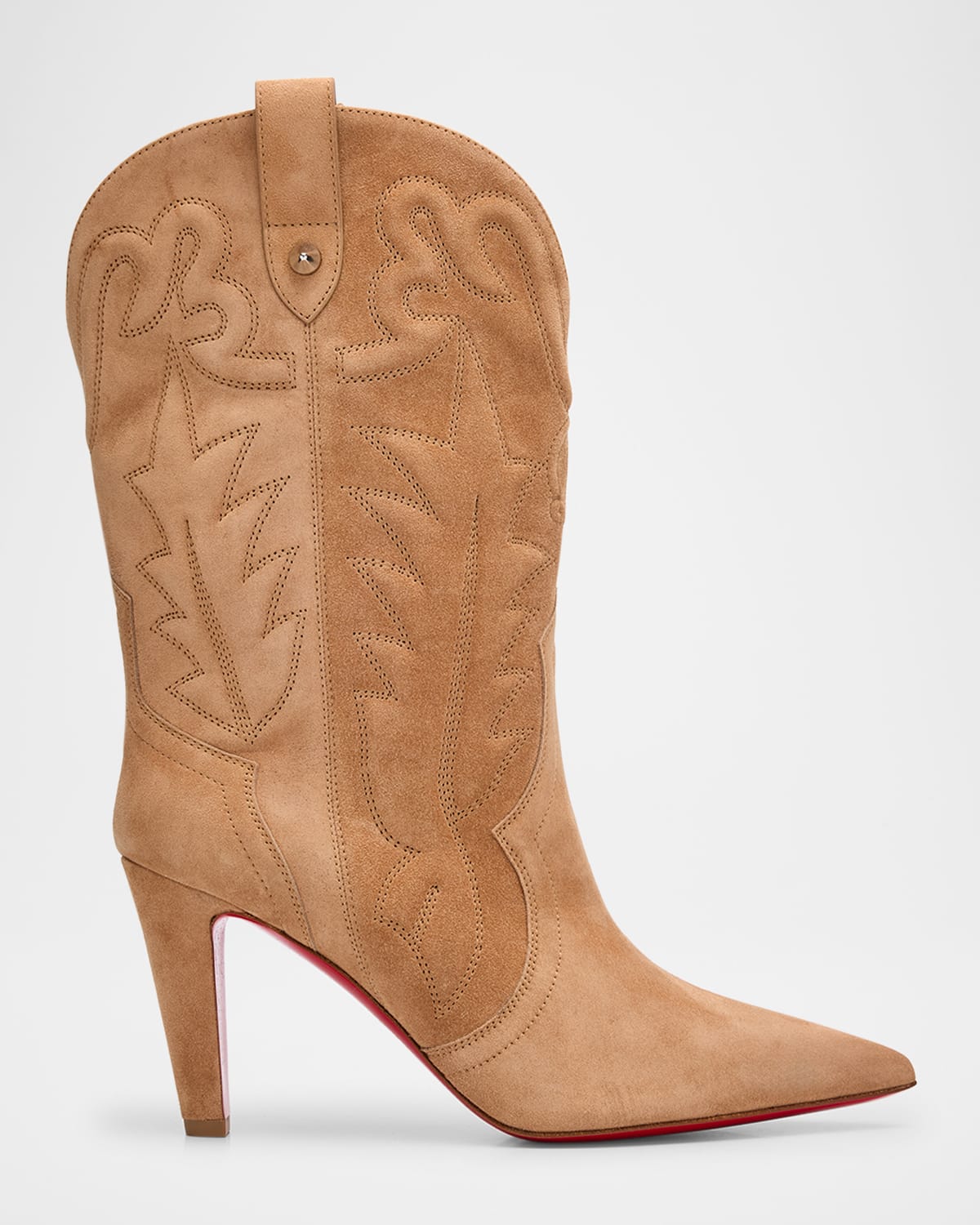 Christian Louboutin Santia Suede Red Sole Booties