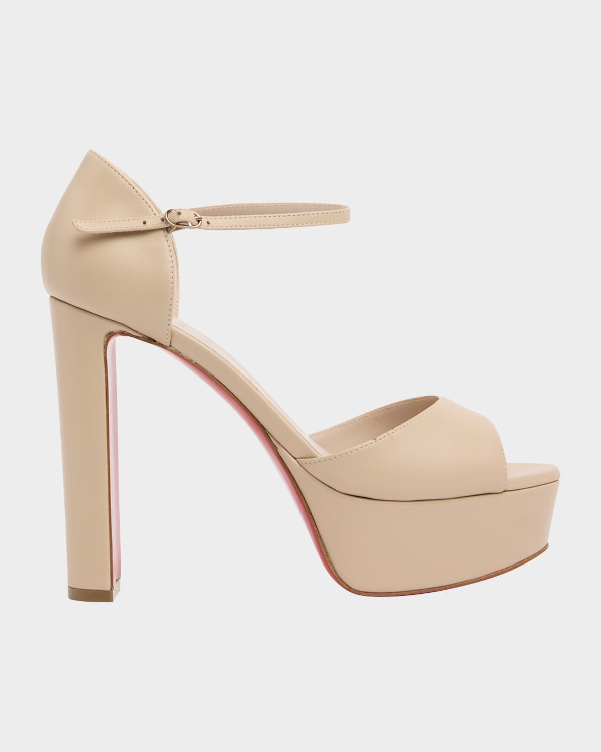Christian Louboutin Sandaloo Leather Red Sole Platform Sandals