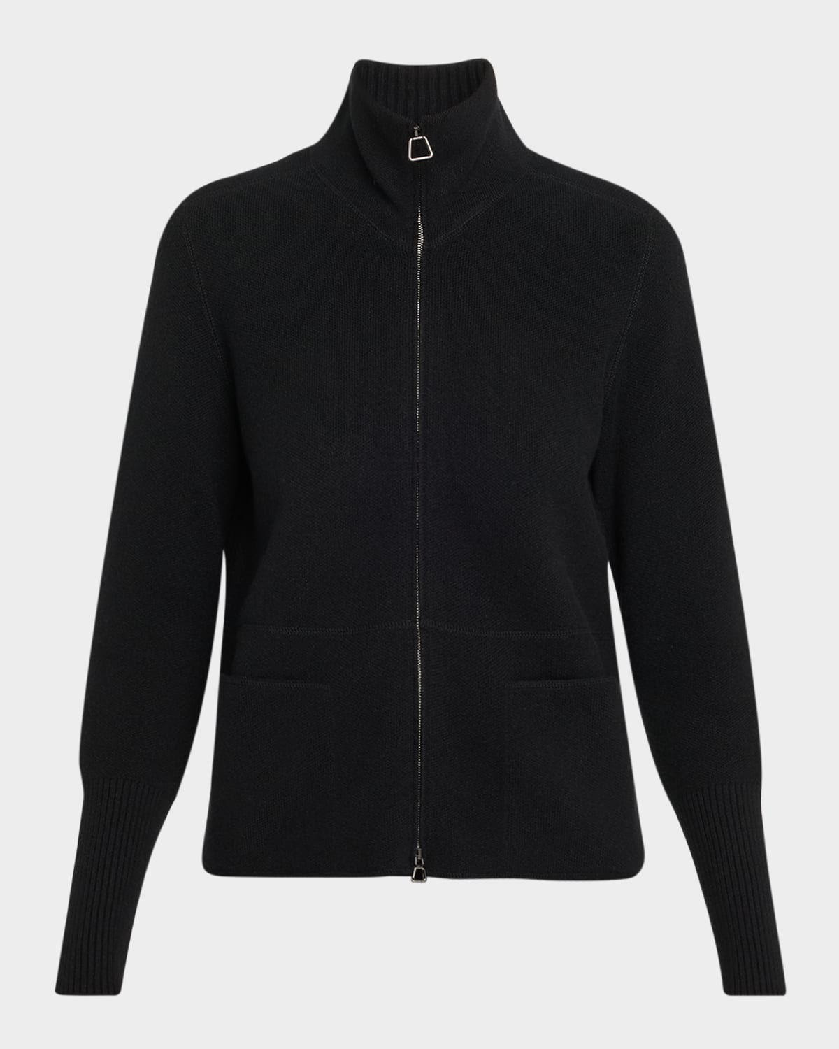Akris Cashmere Pique Knit Zip Cardigan