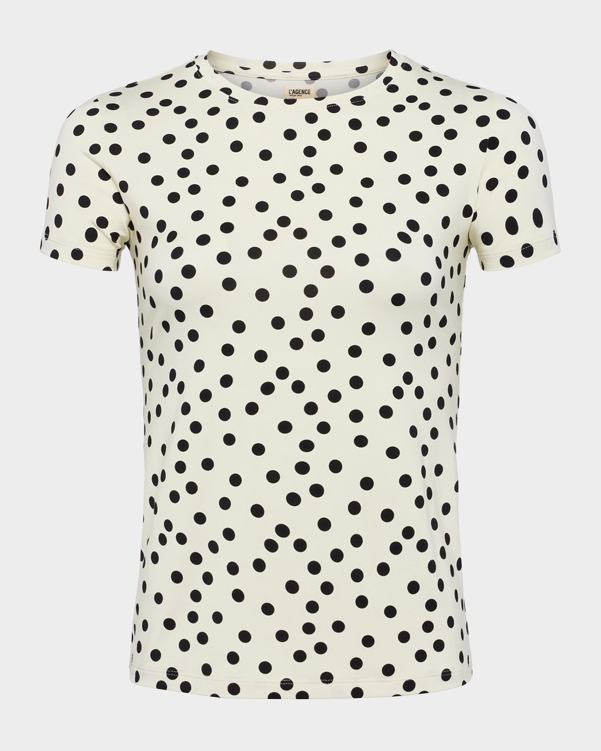 L AGENCE RESSI SHORT-SLEEVE POLKA DOT TEE 
