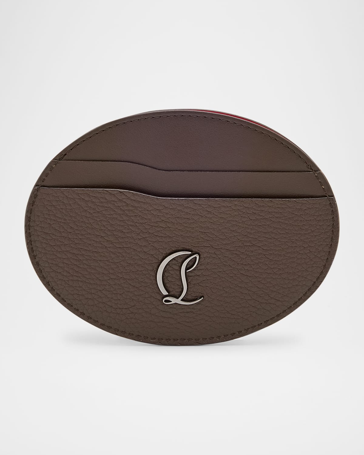 Christian Louboutin Men's Mooncrest Galet Leather Card Holder