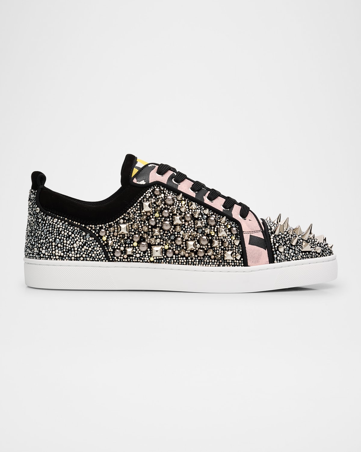 Christian Louboutin Men's Louis Junior No Limit Gaagal 4 Suede Sneakers In Multi