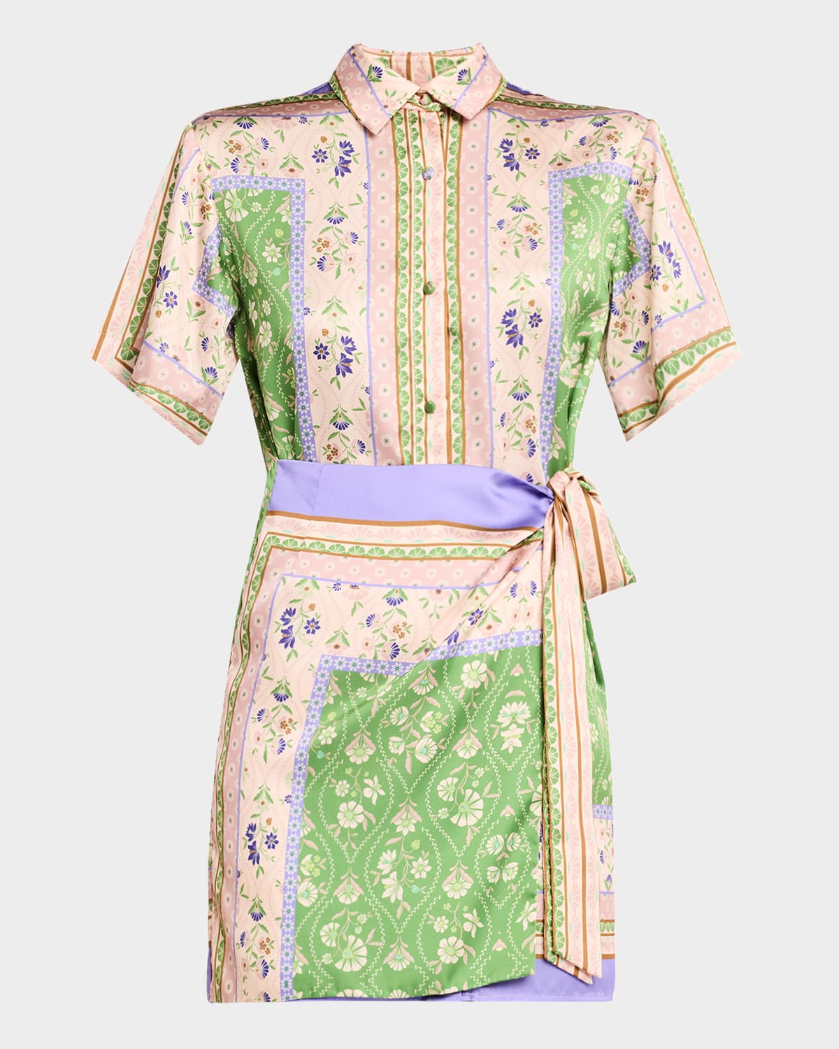 MISA KEZIA WRAP MINI DRESS 