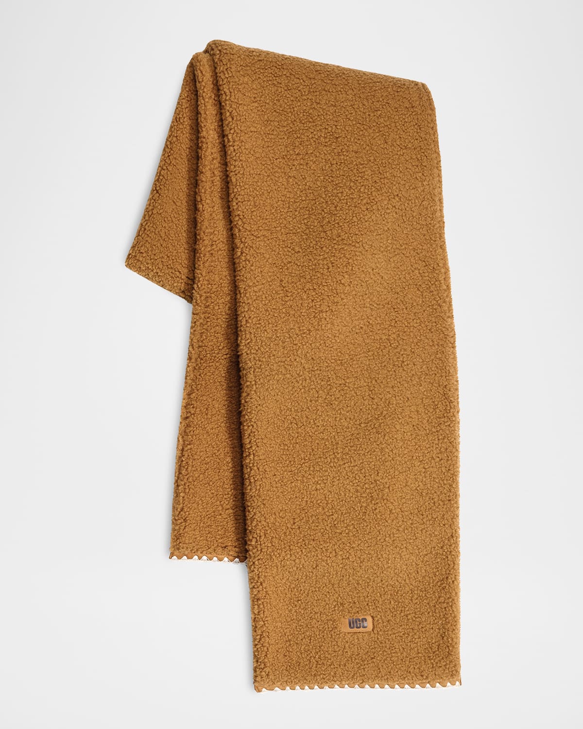 Fluff Faux-Fur Scalloped Scarf