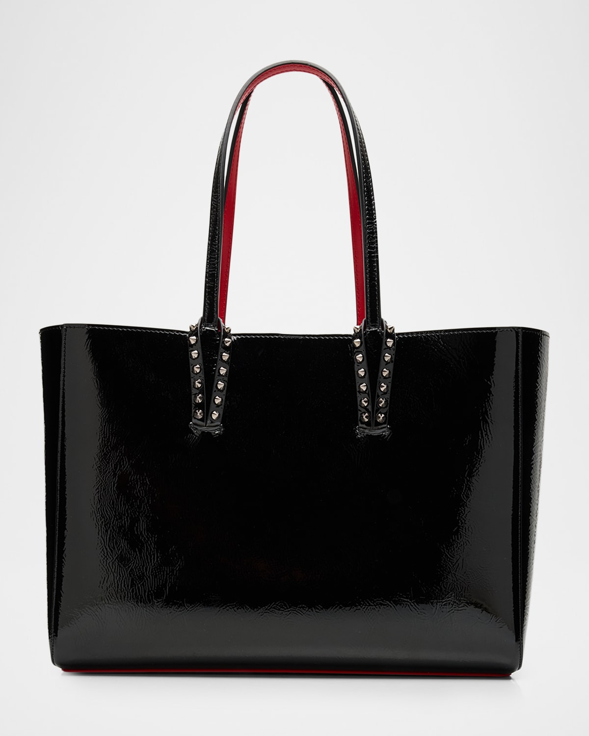 Christian Louboutin Cabata Small Tote Bag In Naplak Leather In Black