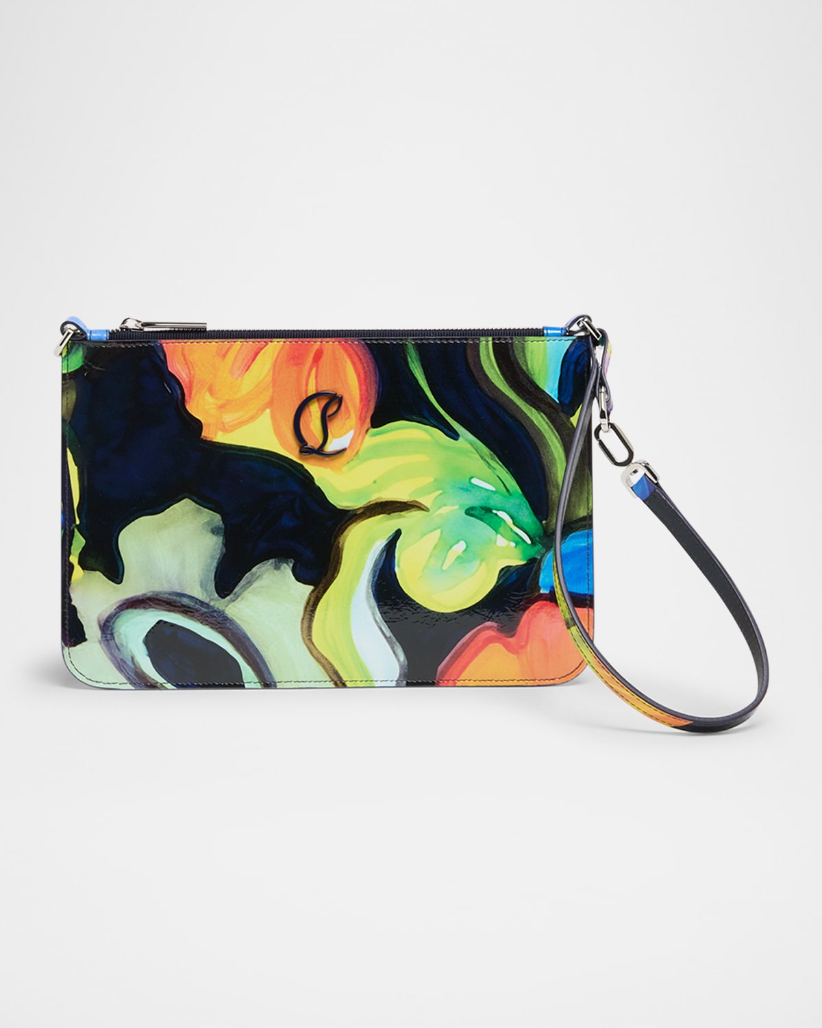 Christian Louboutin Loubi54 Floral-print Naplak Leather Pouch Bag