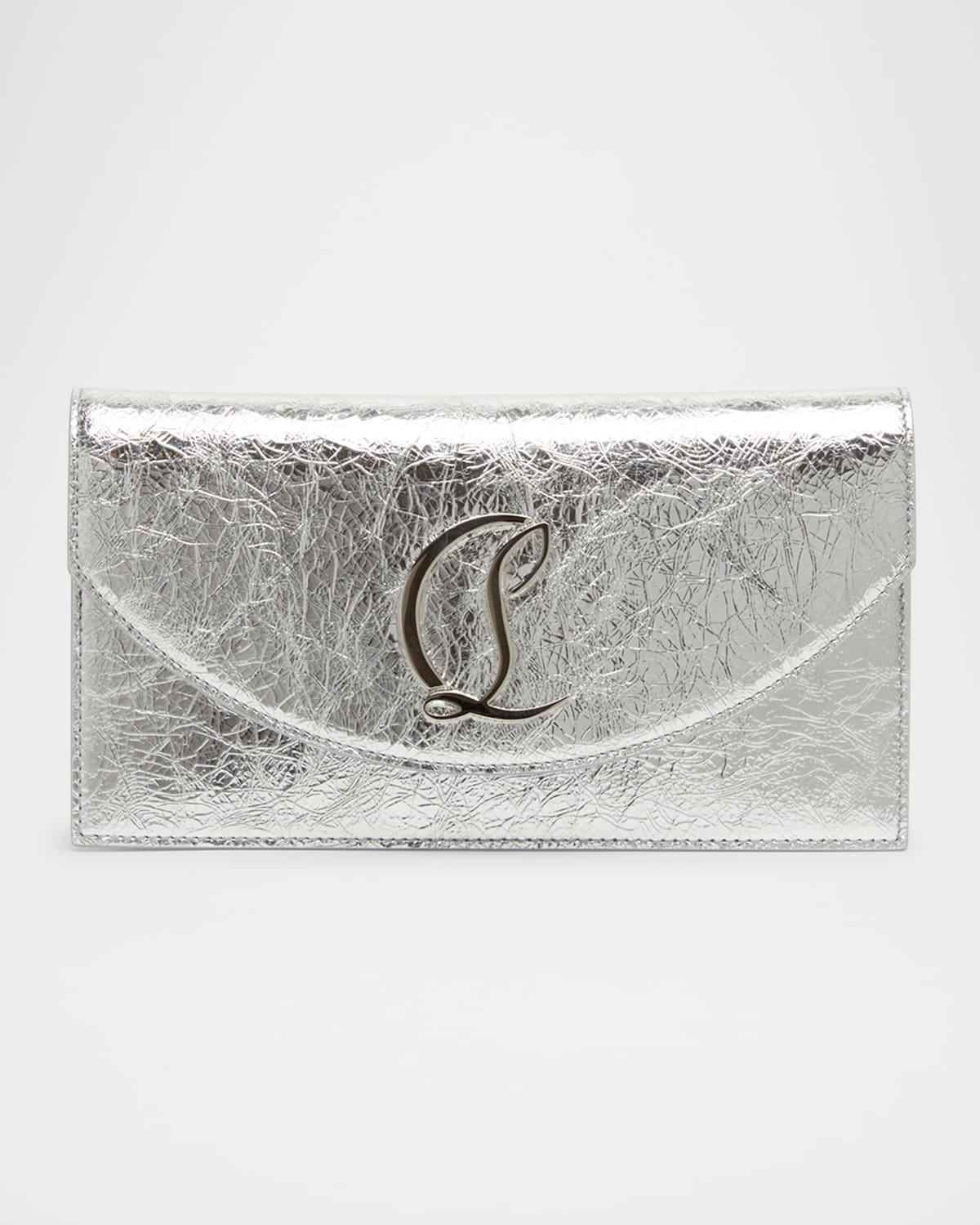 Loubi52 Clutch Bag in Laminated Leather