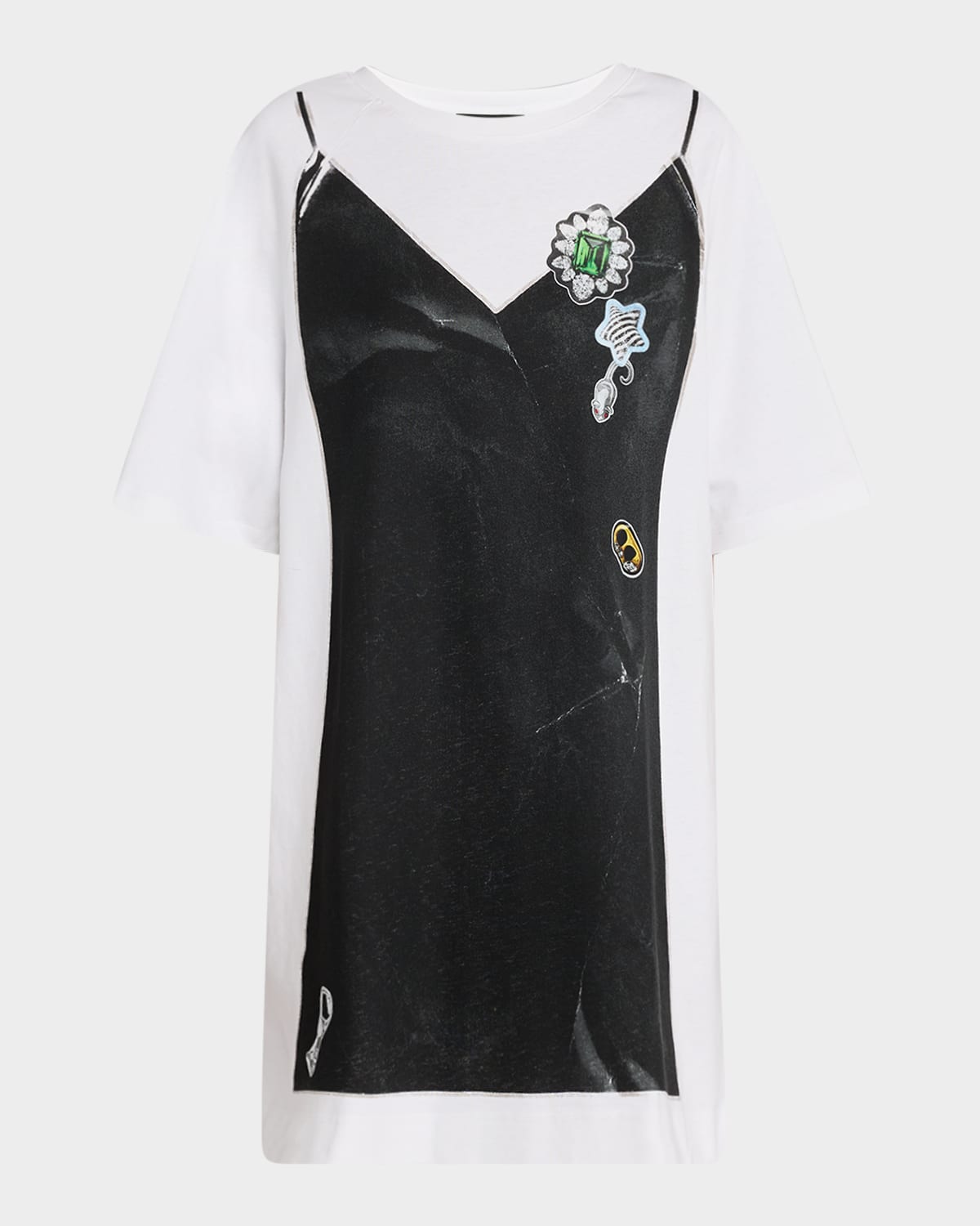 Trompe LOeil Print Mini T-Shirt Dress