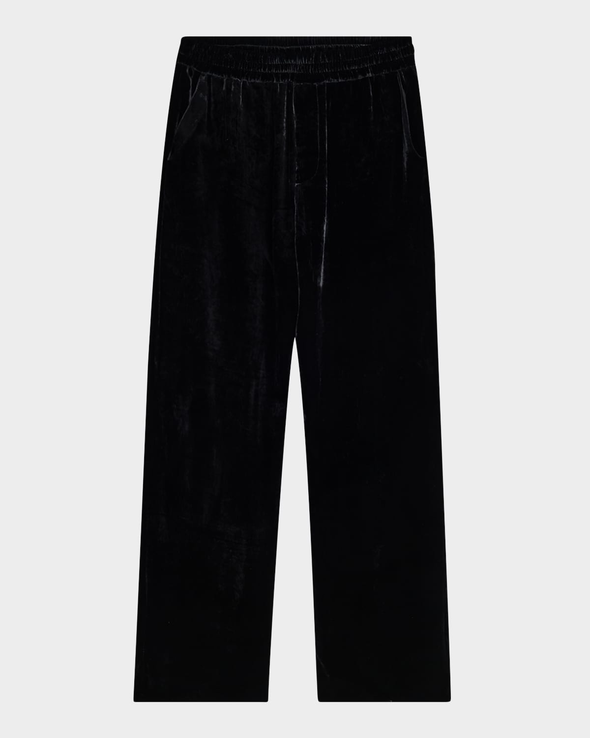 Golden Goose Men's Velvet-effect Pull-on Pants In Black