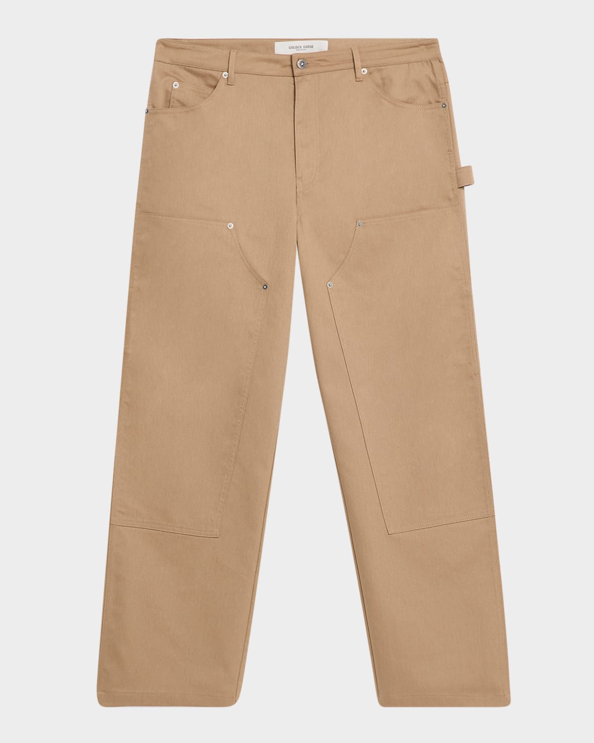 Golden Goose Men's Journey Carpenter Pants In Khaki Beige