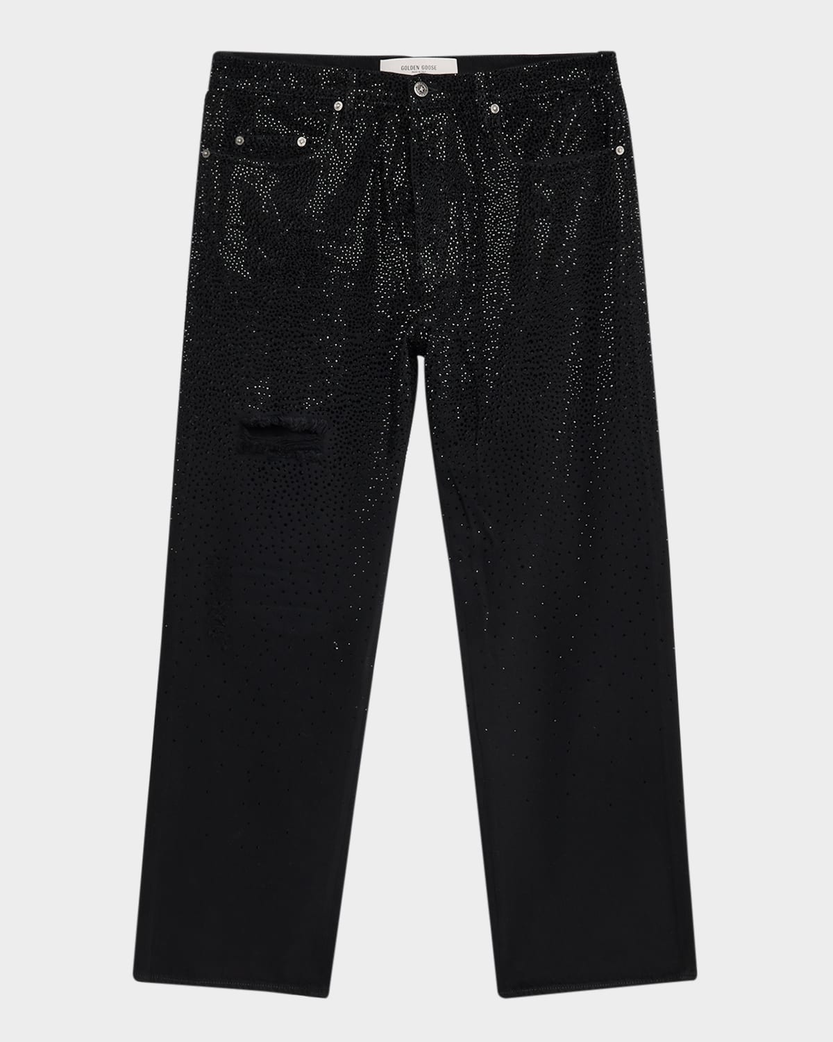 Golden Goose Loose Skate Jeans In Black Denim In Black