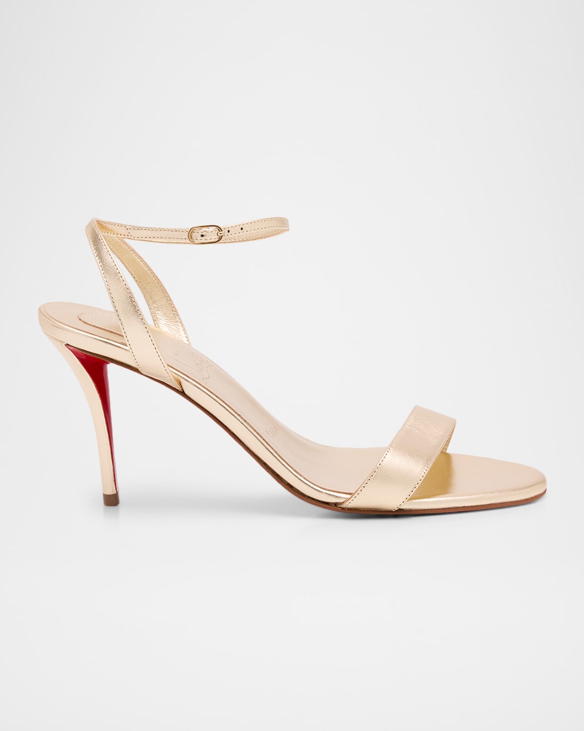 Miss Z Metallic Leather Red Sole Sandals