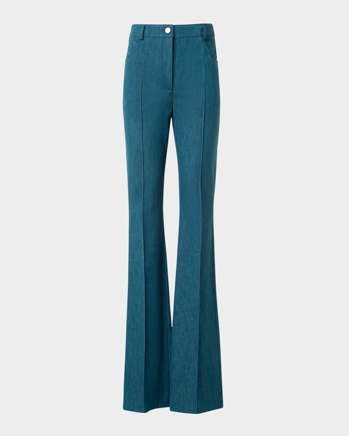 Akris Farid Stretch Bootcut Jeans In Blue