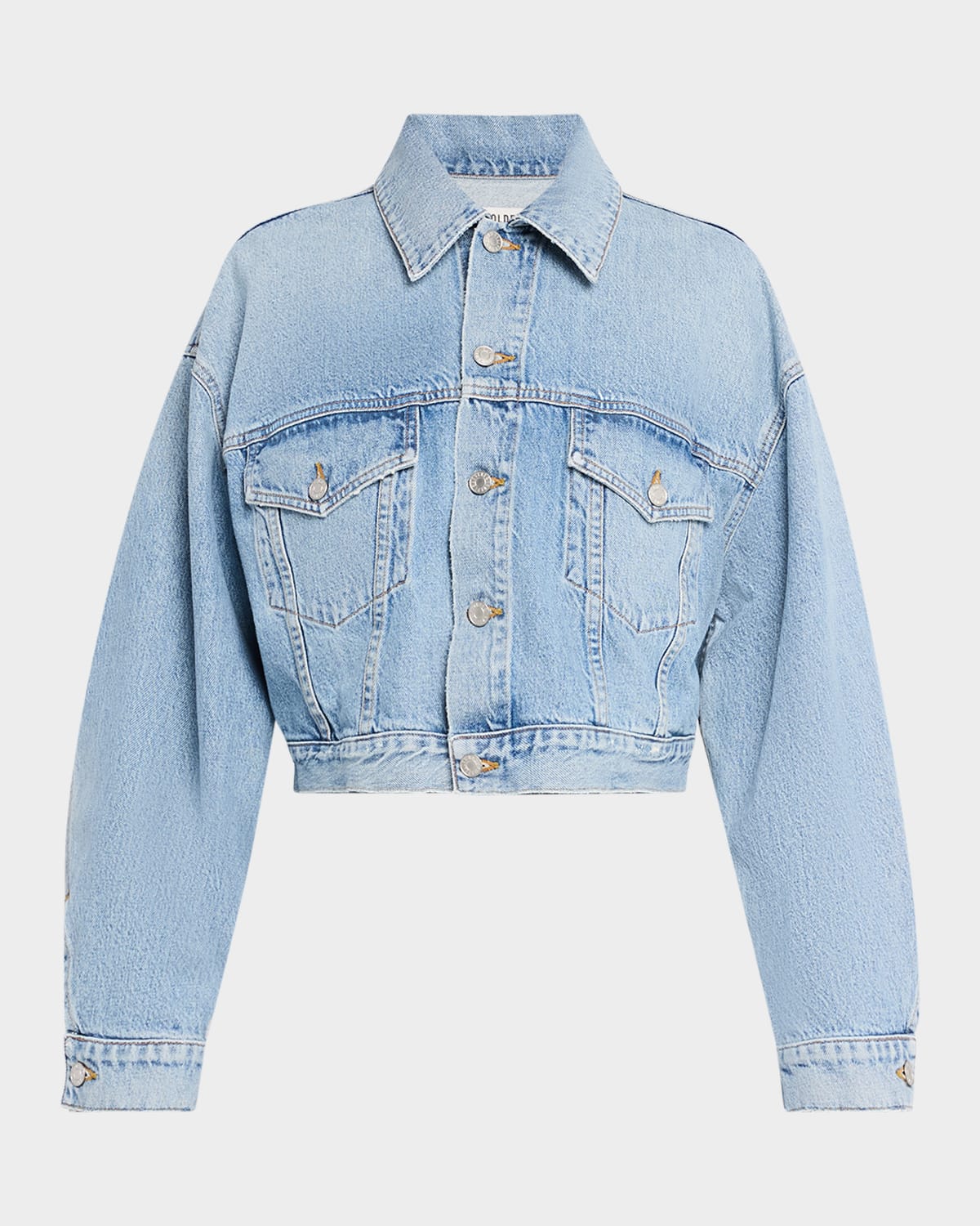 Shop Agolde Palmer Denim Jacket In Space