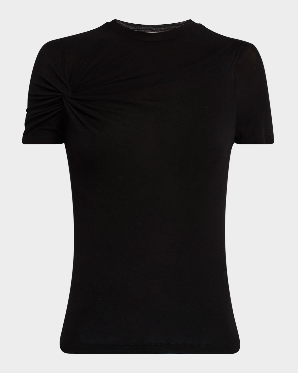 AGOLDE LISSA GATHERED SHORT-SLEEVE TEE 