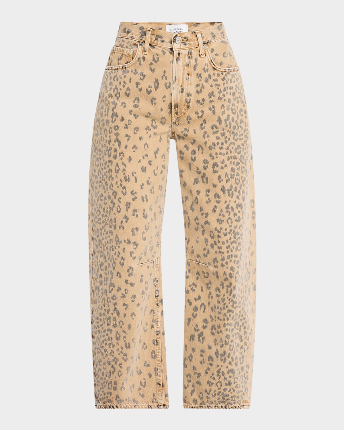 Citizens Of Humanity Relaxed Barrel Leg Silhouette Jeans In Natural Cheetah In Natural Cheetah
