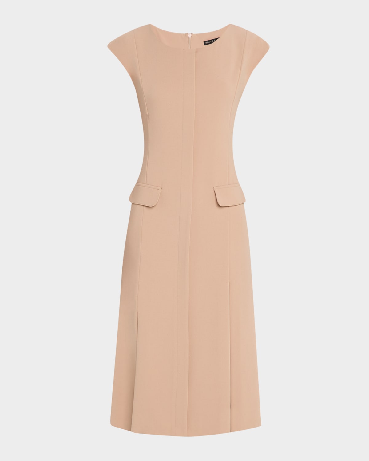 BLACK HALO LALI DOUBLE-SLIT MIDI DRESS