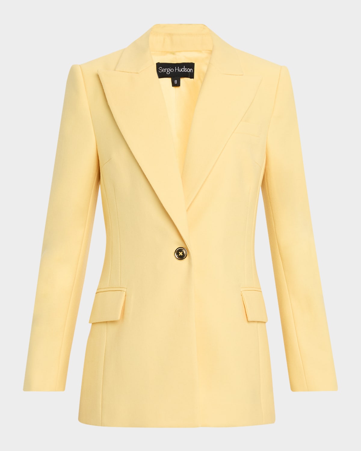 Single-Breasted Peak-Lapel Blazer