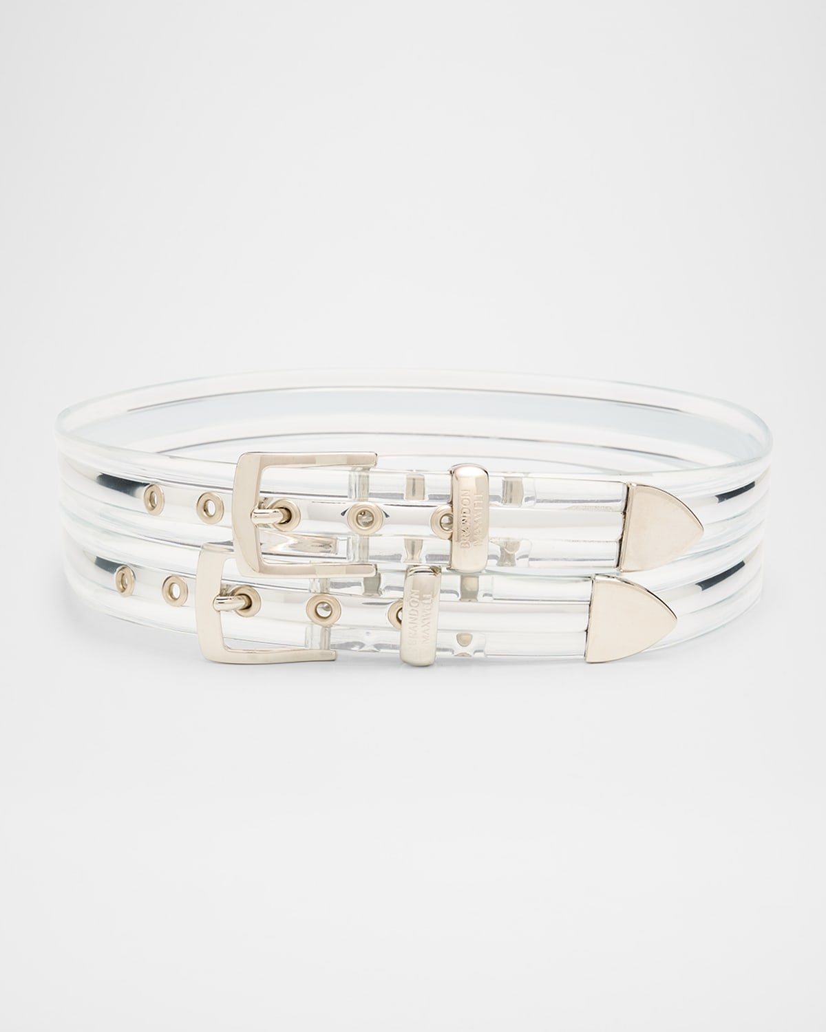 Clear PVC Silvertone Belt