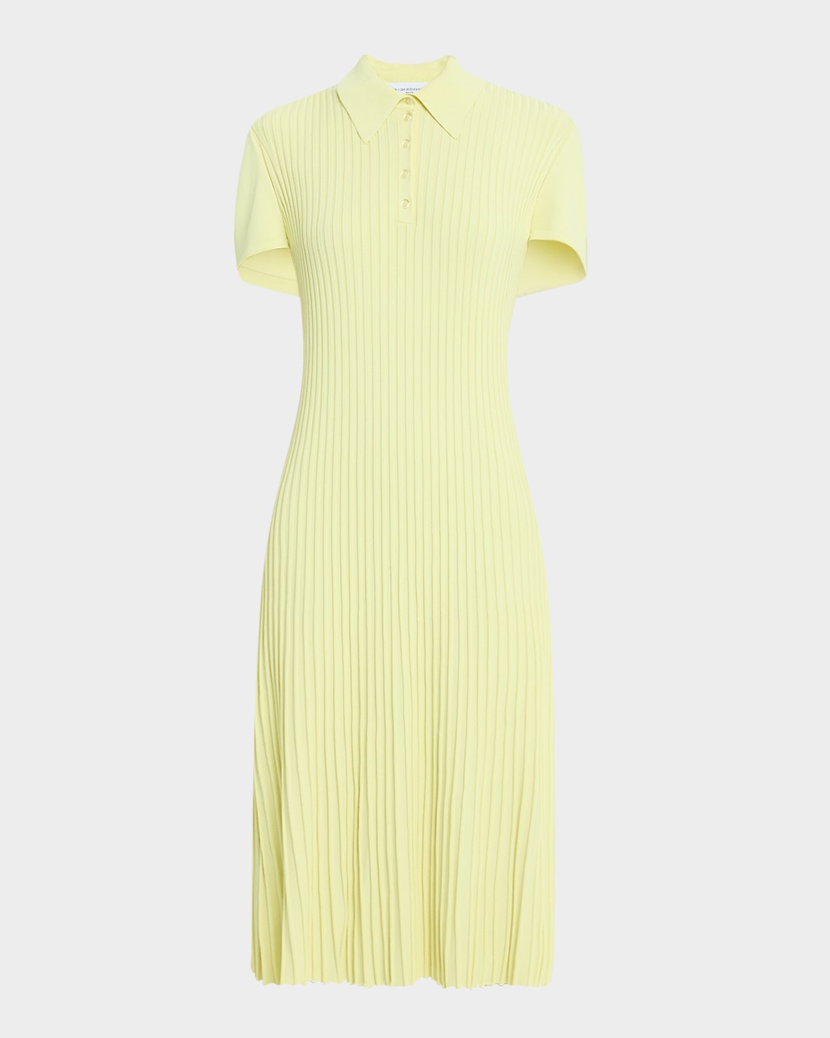 Joyce Pleated Cape Polo Midi Dress