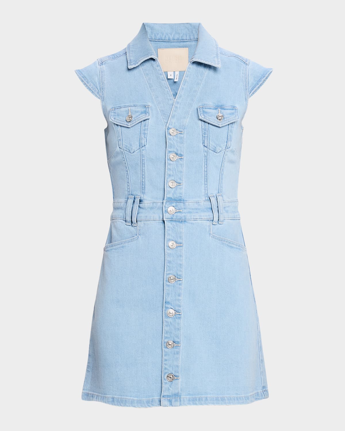 PAIGE JAXSYN DENIM MINI DRESS 
