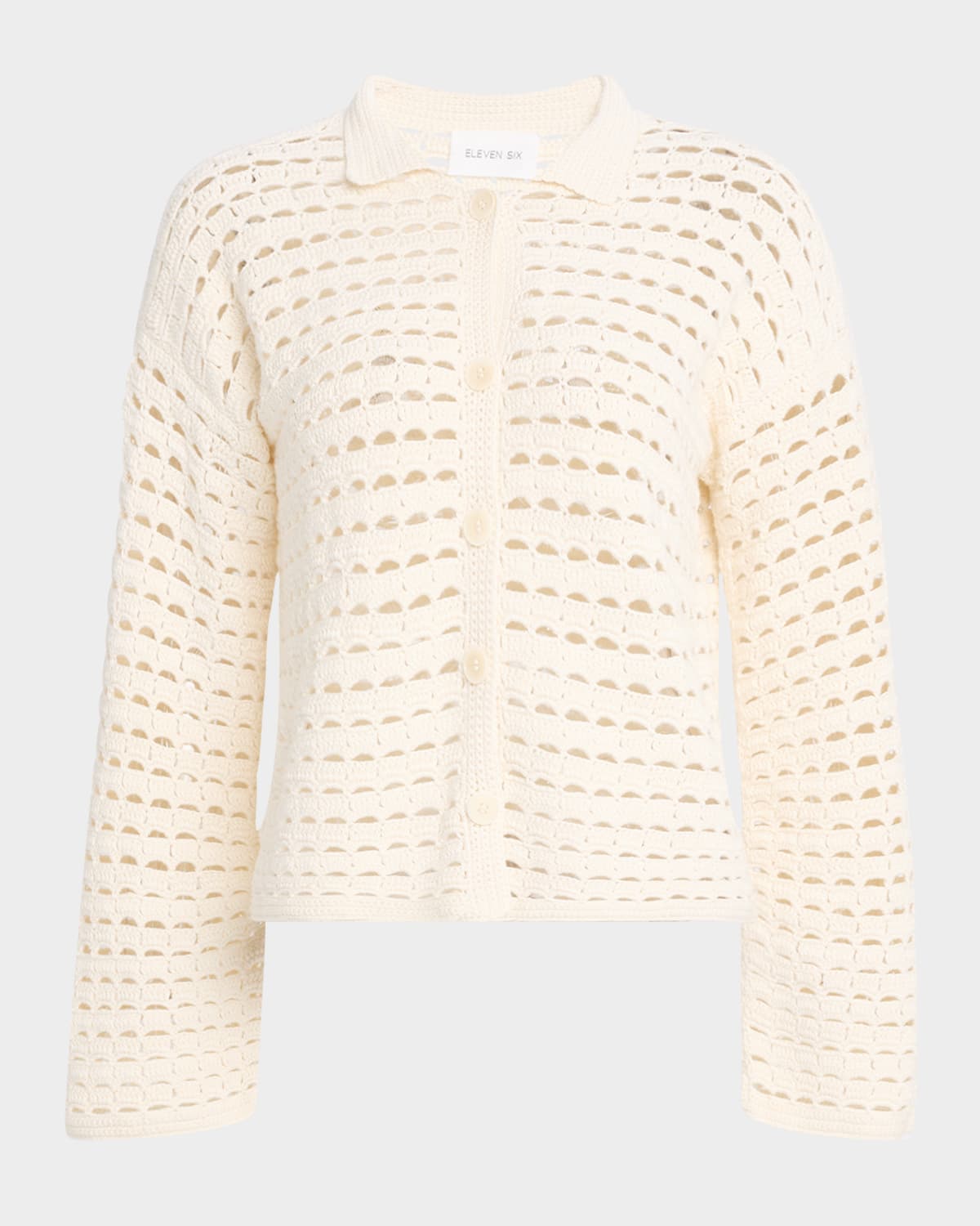 Ada Button-Down Crochet Shirt
