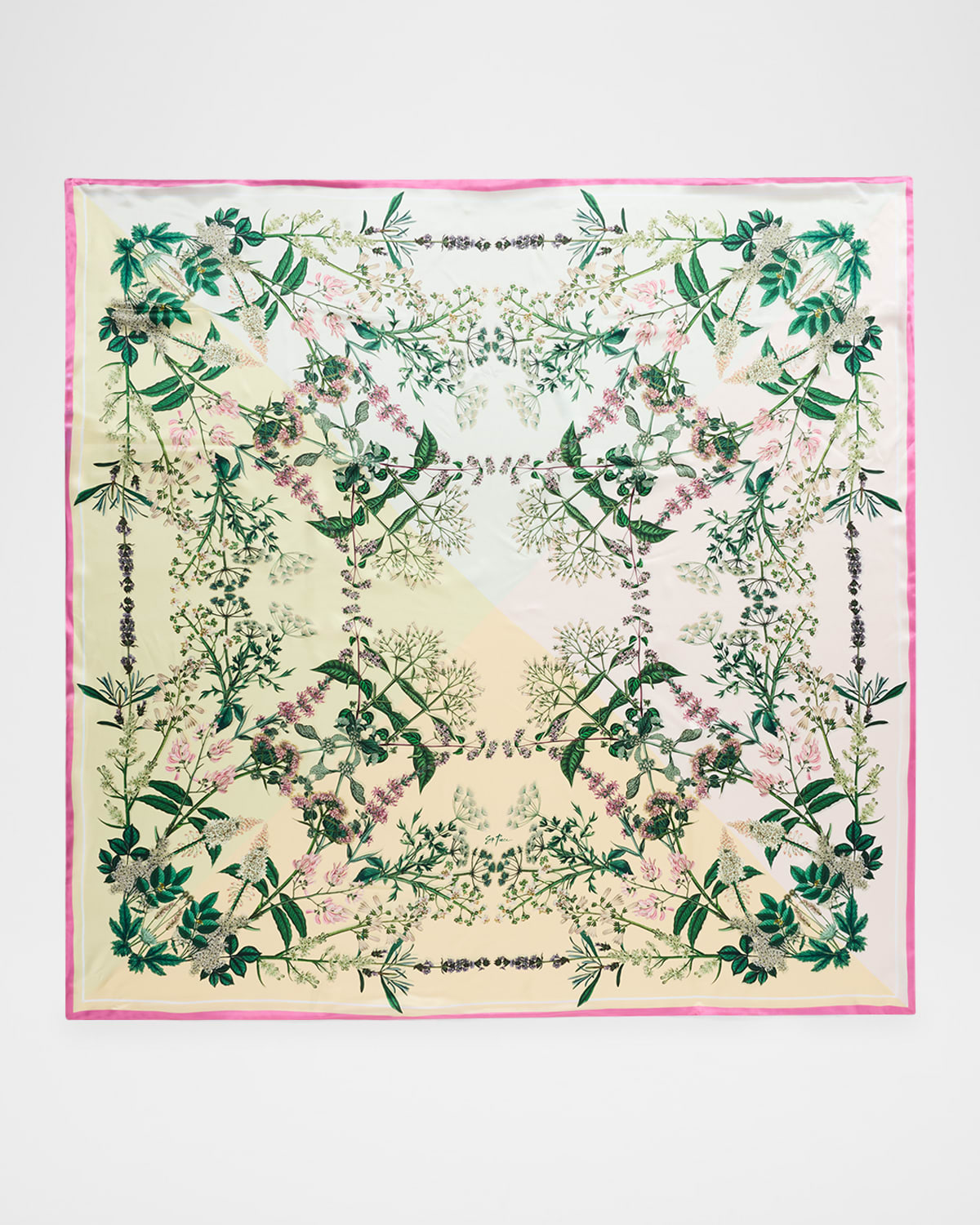 Abigail Double-Sided Floral Silk Scarf